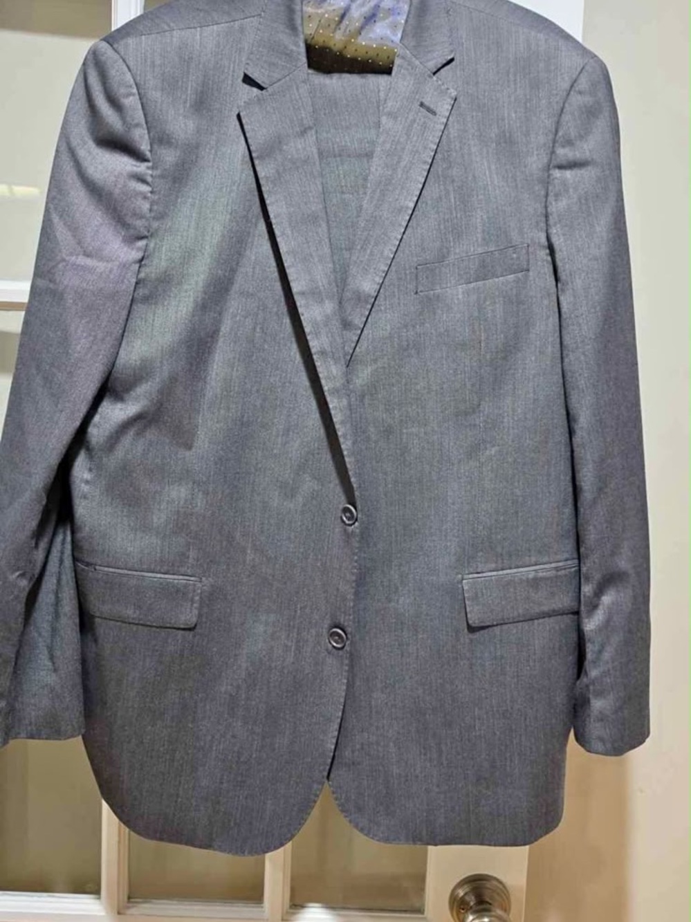 Men's Classic Gray Two-Button Blazer